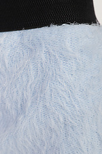 Пушистая короткая юбка LETIZIA из трикотажа "травка" голубого цвета Garne 3040023 фото №4