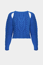 Короткий вязаный свитер оверсайз с разрезами Garne 3400023 фото №5