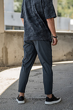 Men's tapered pants Chinos Casual-Sport Dark blue Teamv 8034023 photo №6