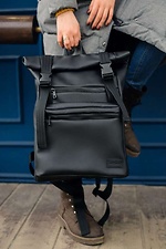 Большой молодежный рюкзак черного цвета с карманом для ноутбука SamBag 8045023 фото №2