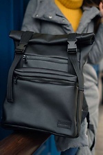Большой молодежный рюкзак черного цвета с карманом для ноутбука SamBag 8045023 фото №8