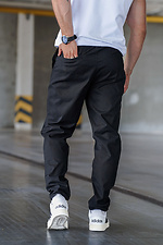 Herren Tapered-Hose Chinos Casual-Sport Schwarz Teamv 8034024 Foto №6