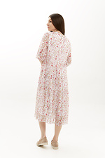 Шифонова сукня міді ZLATA в дрібну квіточку з укороченими рукавами Garne 3039025 фото №7