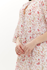 Шифоновое платье миди ZLATA в мелкий цветочек с укороченными рукавами-фонариками Garne 3039025 фото №8