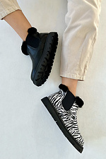 Women's leather short winter boots without zebra fasteners  4207025 photo №3