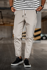 Men's tapered trousers Chinos Casual-Sport Sand gray Teamv 8034025 photo №1