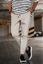 Men's tapered trousers Chinos Casual-Sport Sand gray Teamv 8034025 photo №4