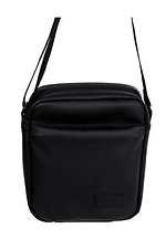 Черная сумка через плечо мессенджер из кожзама с длинным ремешком SamBag 8045025 фото №5
