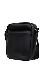 Черная сумка через плечо мессенджер из кожзама с длинным ремешком SamBag 8045025 фото №8