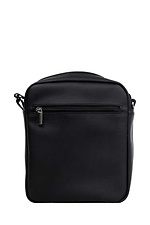 Черная сумка через плечо мессенджер из кожзама с длинным ремешком SamBag 8045025 фото №9