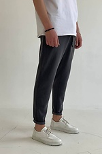 Коттоновые брюки чинос графитового цвета, зауженные к низу GRUF 8050025 фото №1