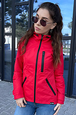 Red spring jacket windbreaker with a hood AllReal 8042026 photo №1