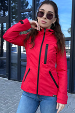 Червона осіння куртка вітровка з капюшоном AllReal 8042026 фото №2