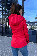 Красная осенняя куртка ветровка с капюшоном. AllReal 8042026 фото №5