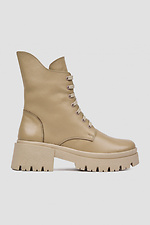 Beige Winterstiefel aus echtem Leder 4206027 Foto №2