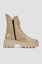 Beige Winterstiefel aus echtem Leder 4206027 Foto №3