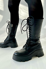 Women's high winter boots made of genuine leather  4207027 photo №1