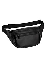 Чорна поясна сумка бананка з кишенею на замку SamBag 8045027 фото №2