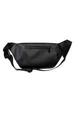 Чорна поясна сумка бананка з кишенею на замку SamBag 8045027 фото №6
