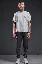 Men's cotton joggers with cuffs Without 8055027 photo №2