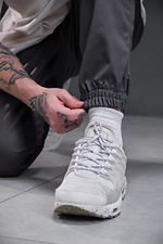 Men's cotton joggers with cuffs Without 8055027 photo №7