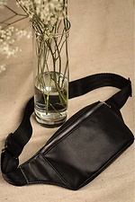 Bananen-Gürteltasche aus schwarzem Leder SamBag 8045028 Foto №1