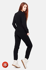 Women's black sweatshirt with fleece and eyelets HOT 8035029 photo №3