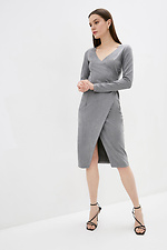 BALLI - Kopertowa sukienka midi z szarego eko-zamszu Garne 3038030 zdjęcie №2