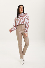 Long striped oversized soft shirt with raglan sleeves Garne 3039030 photo №3