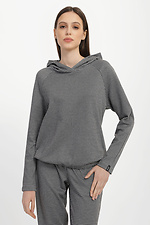 Checkered MIS sweatshirt with hood and raglan sleeves Garne 3040030 photo №1