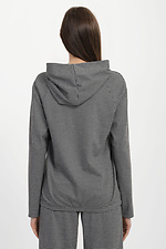 Checkered MIS sweatshirt with hood and raglan sleeves Garne 3040030 photo №4
