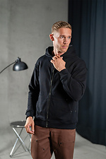 Чоловічий худі на блискавці Oversize ZIP Чорна Teamv 8034030 фото №2