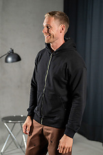 Чоловічий худі на блискавці Oversize ZIP Чорна Teamv 8034030 фото №4