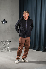 Men's Oversize ZIP Hoodie Black Teamv 8034030 photo №5