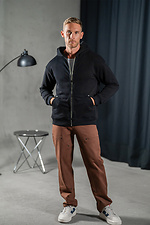 Men's Oversize ZIP Hoodie Black Teamv 8034030 photo №7