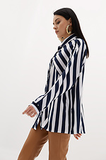 Long striped oversized soft shirt with raglan sleeves Garne 3039031 photo №3