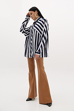 Long striped oversized soft shirt with raglan sleeves Garne 3039031 photo №5