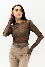 Transparent black jacket MONRO from tulle with polka dots Garne 3040031 photo №1
