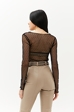 Transparent black jacket MONRO from tulle with polka dots Garne 3040031 photo №6