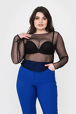 Transparent black jacket MONRO from tulle with polka dots Garne 3040031 photo №7