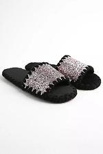 Women's house slippers velor with pink glitter Family Story 4008031 photo №3