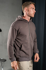 Herren-Kapuzenpullover mit Reißverschluss in Übergröße, Mokka Teamv 8034031 Foto №7