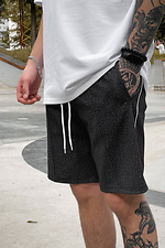 Серые прямые шорты на лето с простроченными стрелками GRUF 8050031 фото №1