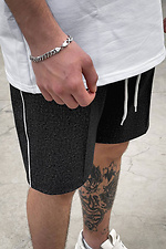 Серые прямые шорты на лето с простроченными стрелками GRUF 8050031 фото №2