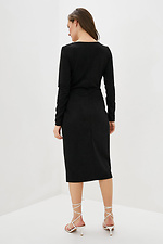 Облегающее платье миди BALLI на запАх из эко-замши черного цвета Garne 3038032 фото №3