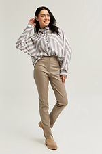 Long striped oversized soft shirt with raglan sleeves Garne 3039032 photo №4