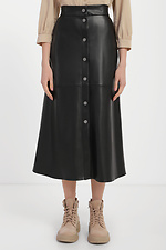 WAY A-line leather midi skirt with front closure Garne 3040032 photo №1
