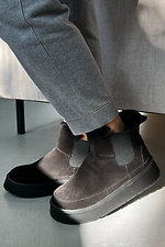 Black suede women's boots  4207032 photo №3