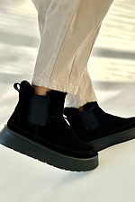 Black suede women's boots  4207032 photo №4