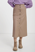 WAY A-line leather midi skirt with front closure Garne 3040033 photo №1